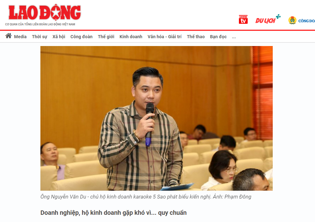[Báo Lao động] - Giám đốc Nguyễn Văn Du phát biểu kiến nghị tại buổi tiếp xúc cử tri ngày 21/08/2023