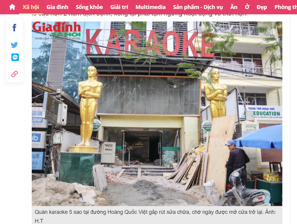 [Báo Sức khoẻ & Đời sống] - 5 Sao Karaoke cải tạo sửa chữa lại 6 cơ sở theo các quy định an toàn PCCC dù gặp khó khăn