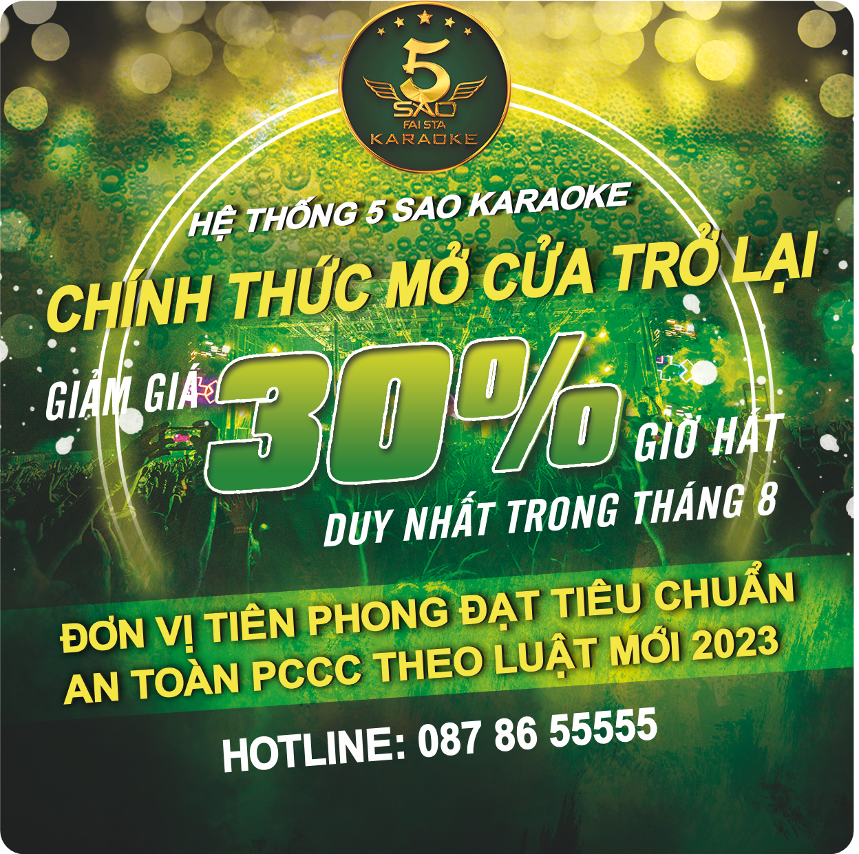 Chương trình Khuyến mại: Giảm giá 30% giờ hát