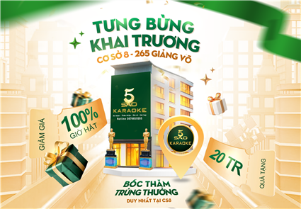 🔥 𝐊𝐇𝐀𝐈 𝐓𝐑𝐔̛𝐎̛𝐍𝐆 𝐑𝐔̛̣𝐂 𝐑𝐎̛̃ – 𝐐𝐔𝐀̂̉𝐘 𝐇𝐄̂́𝐓 𝐂𝐎̛̃ 🔥 5 Sao Karaoke chính thức ra mắt 𝐂𝐨̛ 𝐬𝐨̛̉ 𝟖 – 𝟐𝟔𝟓 𝐆𝐢𝐚̉𝐧𝐠 𝐕𝐨̃ vào ngày 𝟐𝟑/𝟗/𝟐𝟎𝟐𝟓 🎉