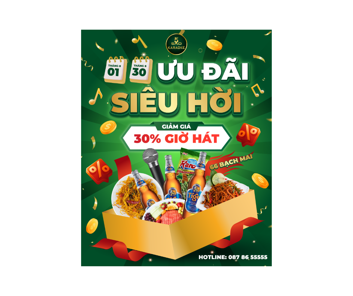 Chào tháng mới - 5 Sao tặng bạn ƯU ĐÃI SIÊU HỜI !!!